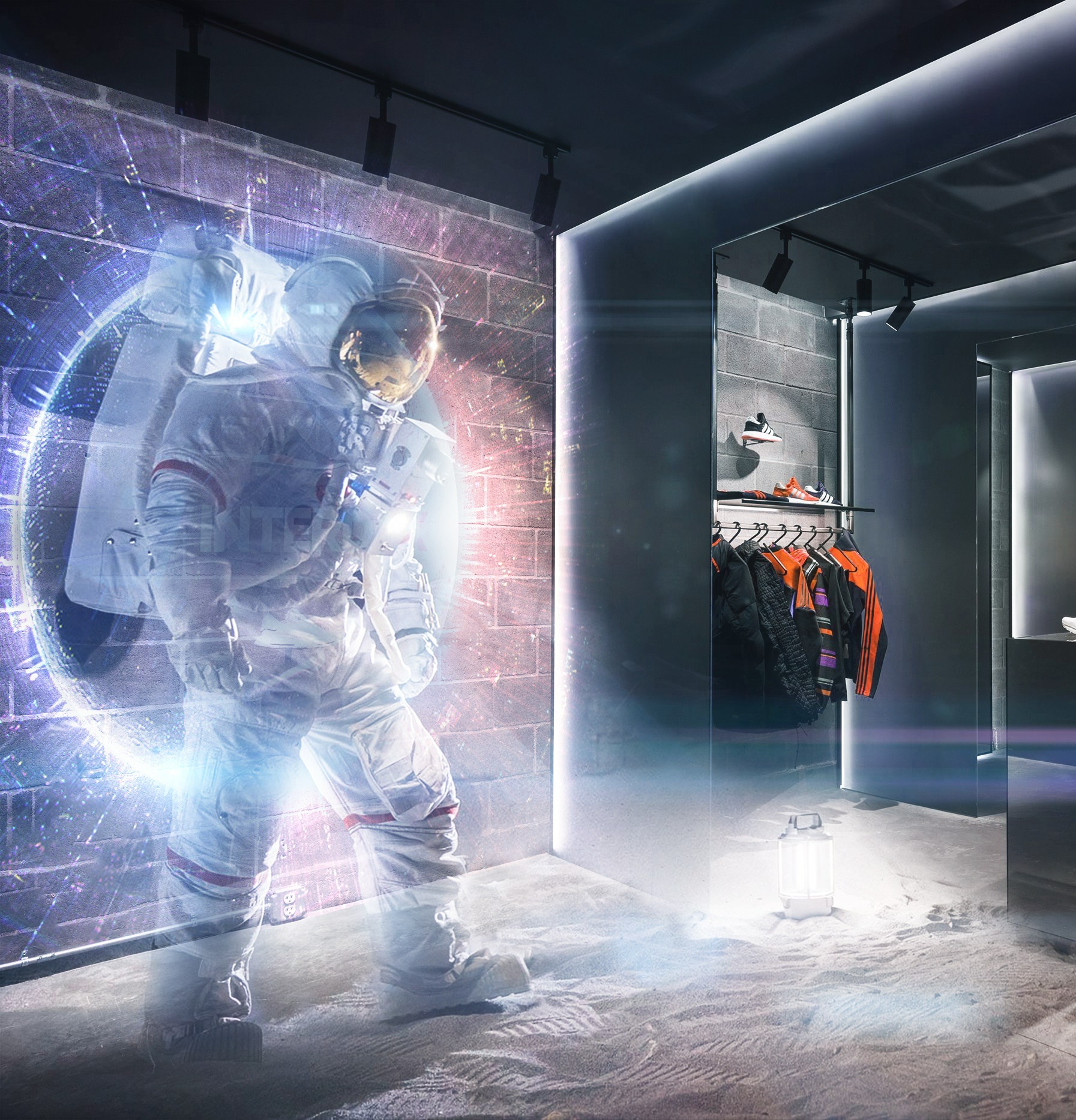 Retail physical store with an AR effect